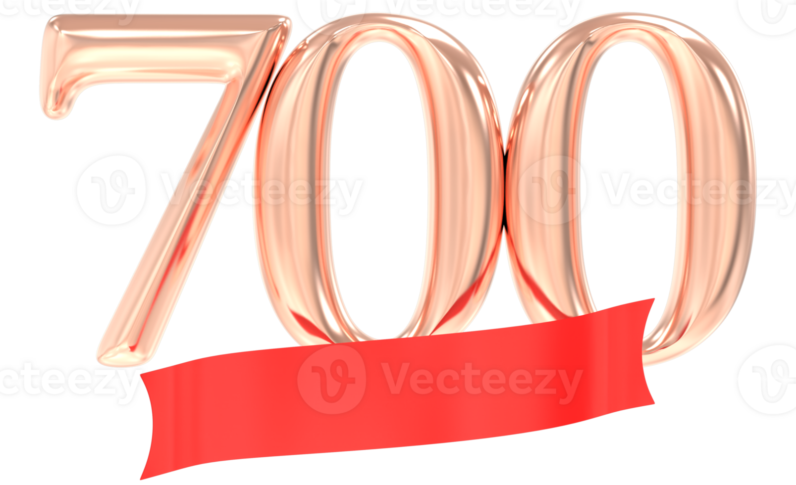 Happy Anniversary 700 Years 3d Rendering png