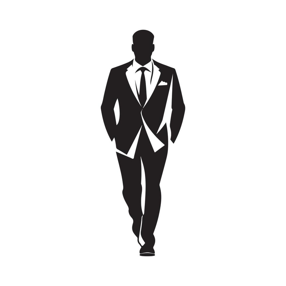 Office Worker Silhouettes icon Images isolated on white vector
