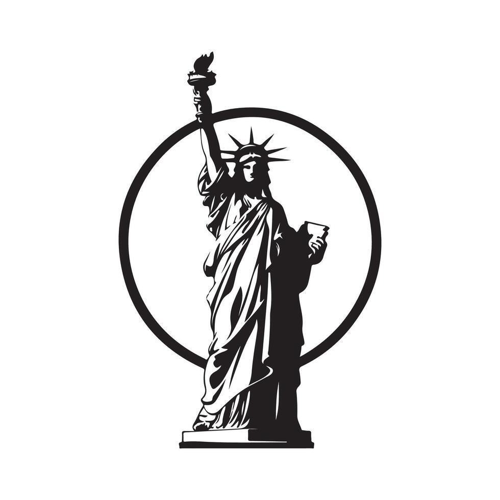 Statue Of Liberty Design Art, Icons, and Graphics vector