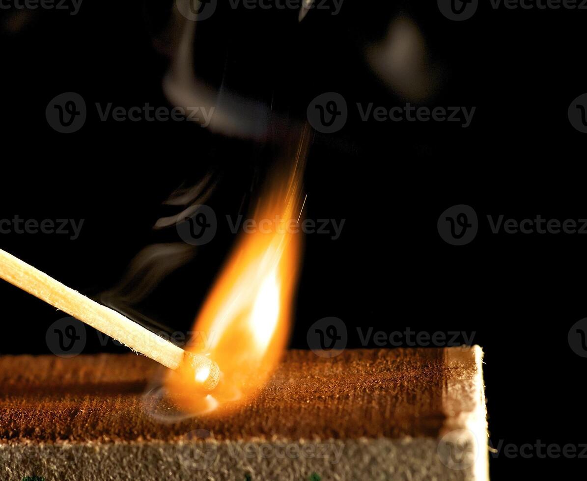 The wooden match photo