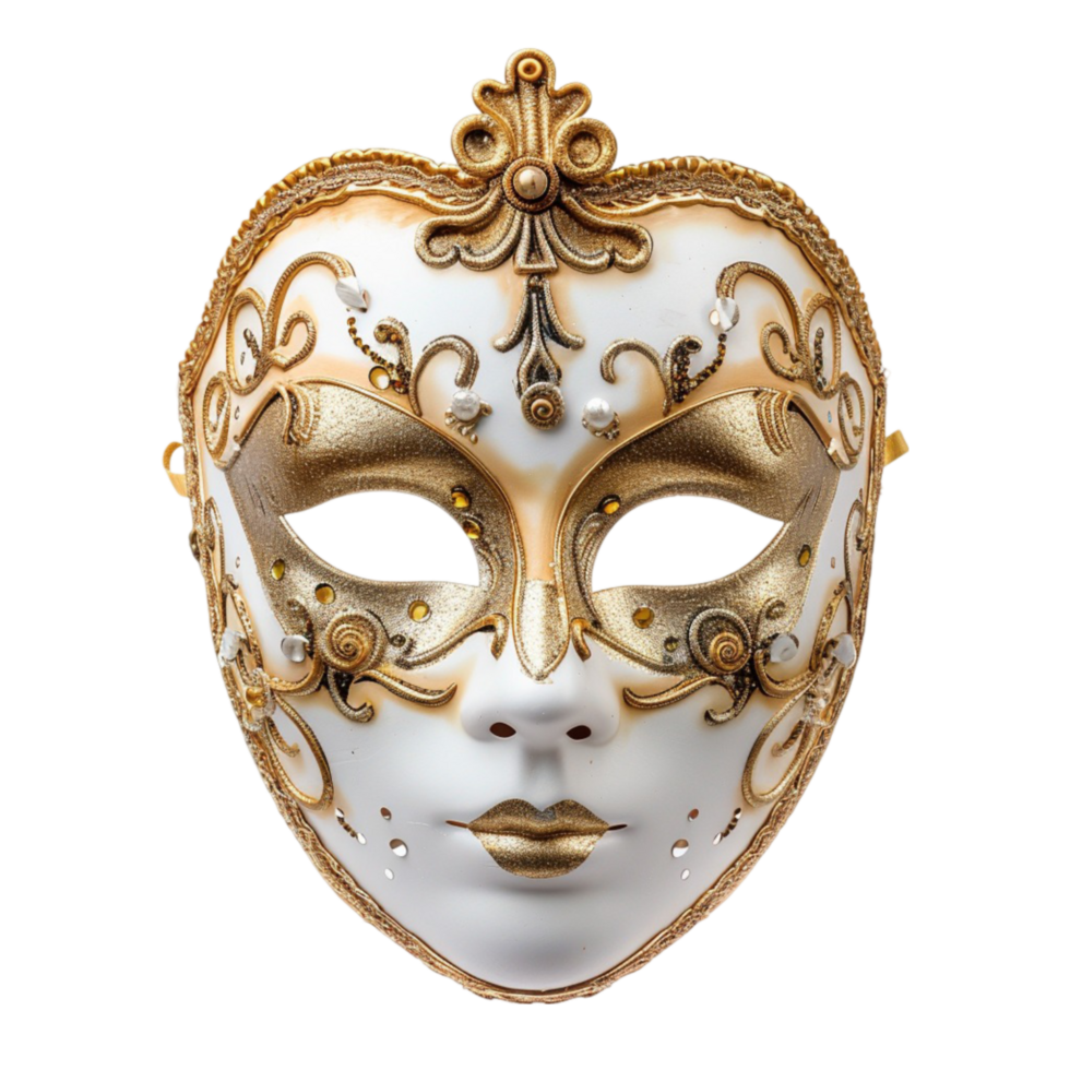Opulent Gold Venetian Masks Perfect for Masquerades png