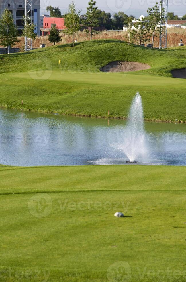 Fine golf club in foothills of Zailiyskiy Alatau photo