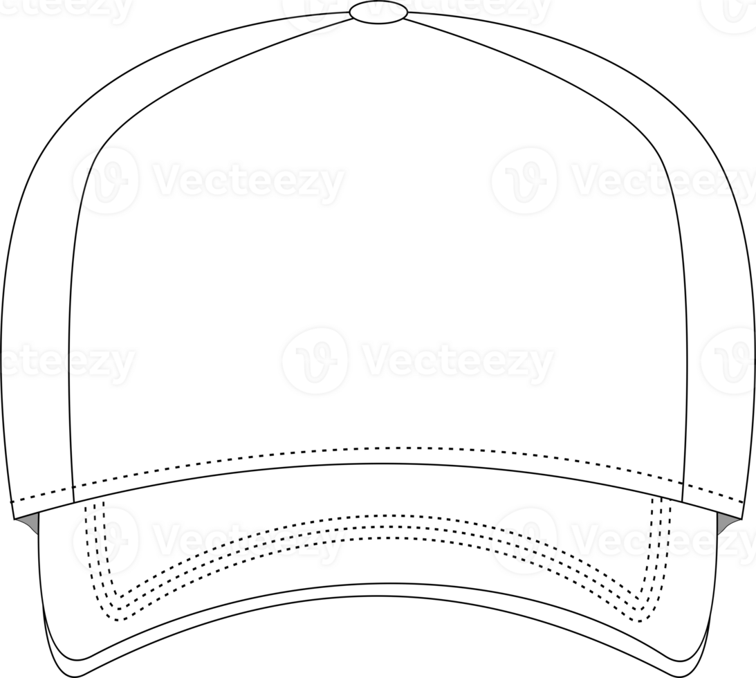 Baseball cap mockup back view png
