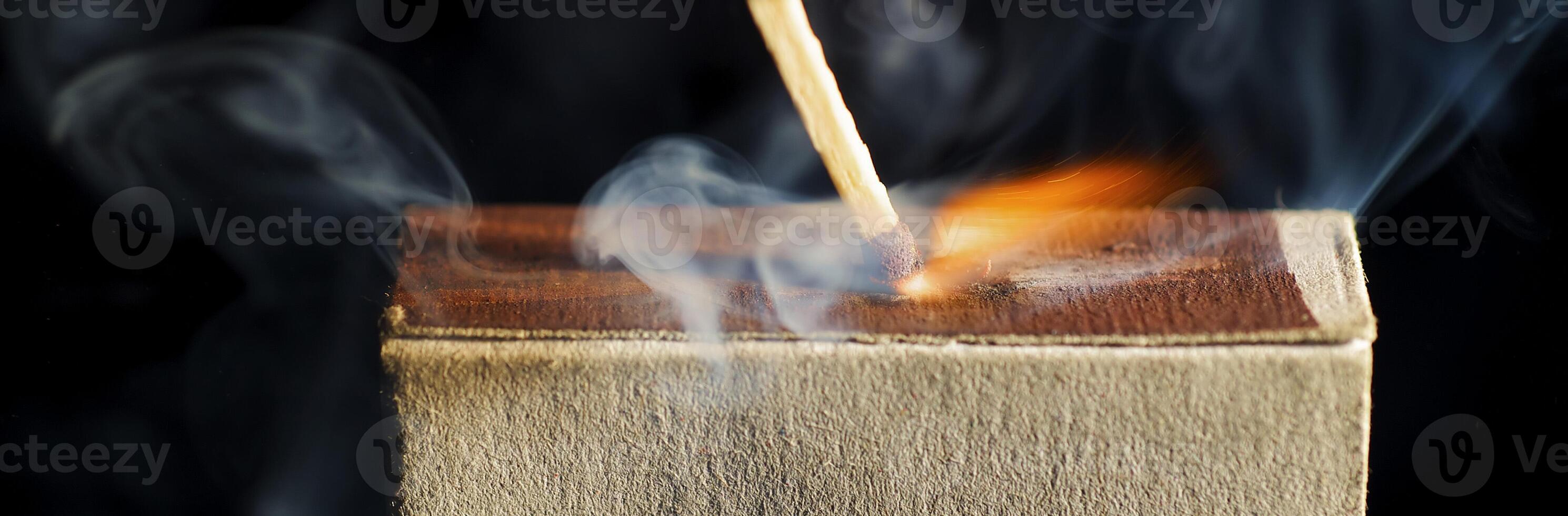 The wooden match photo