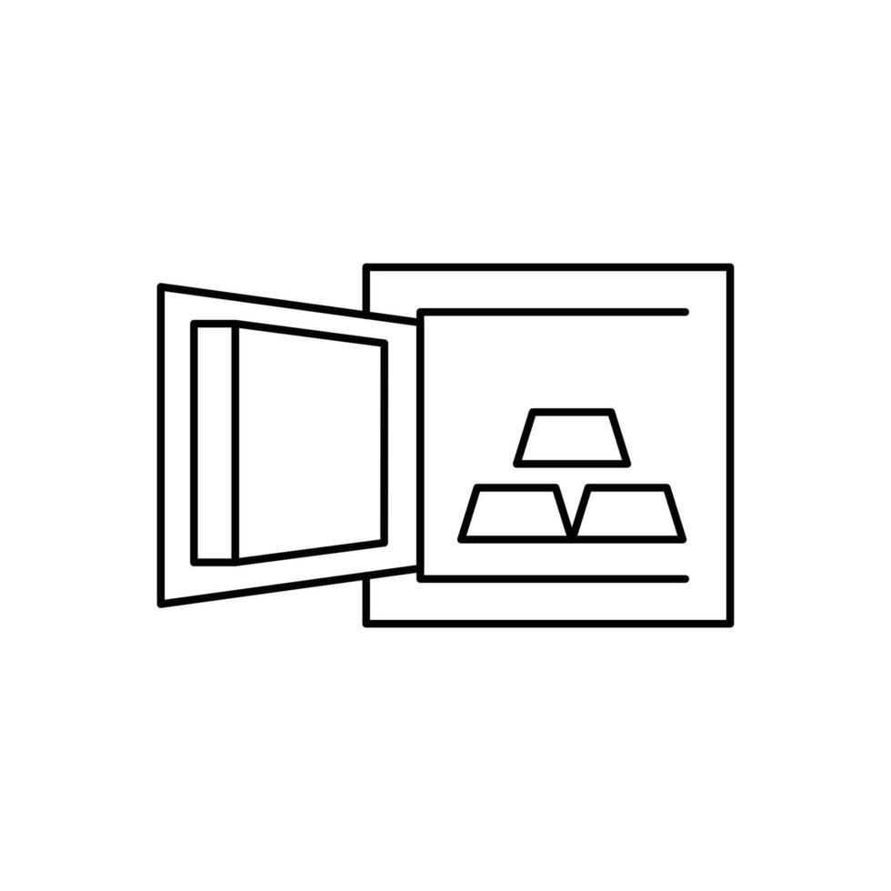 gold investment outline icon thin design good for website or mobile app vector
