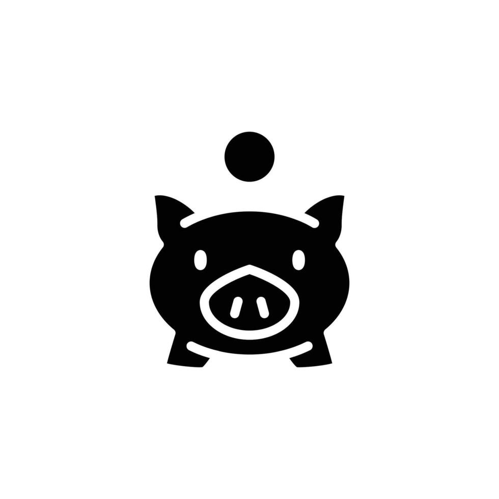 piggy bank solid icon design good for website or mobile app vector