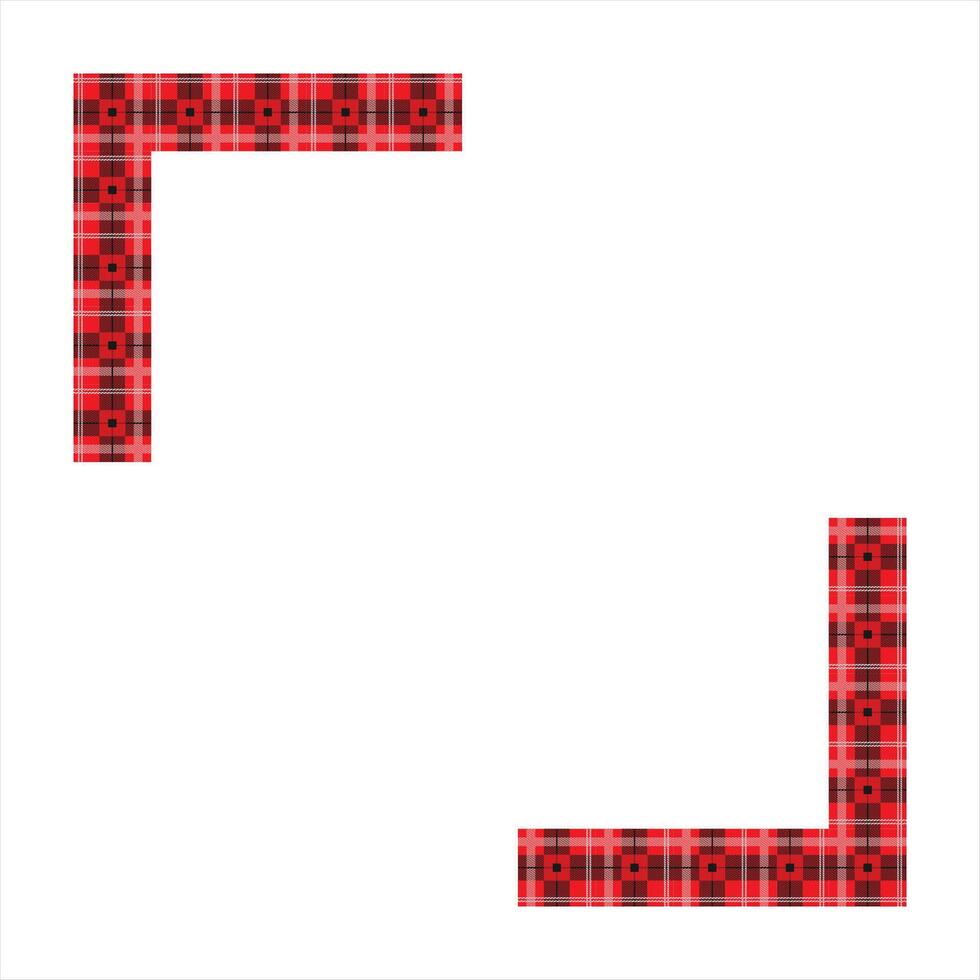 Scottish Tartan Pattern Frame Design vector