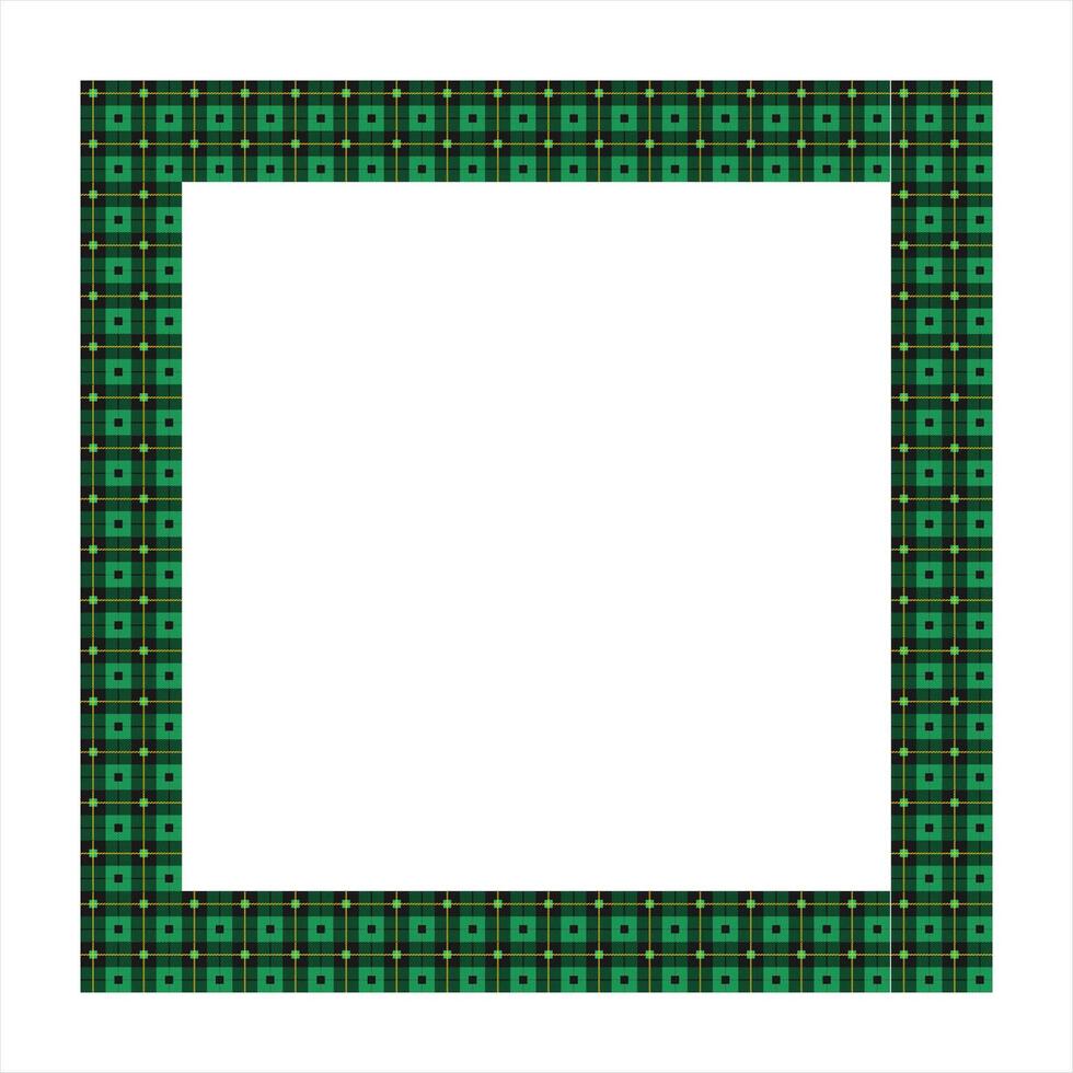 Scottish Tartan Pattern Frame Design vector
