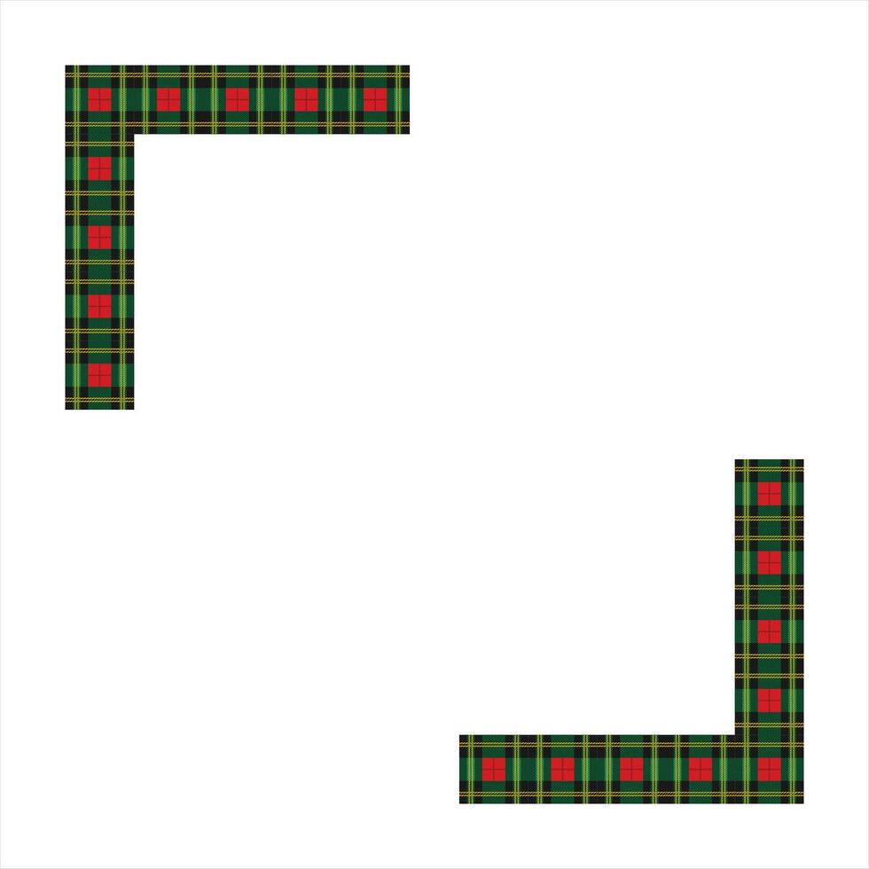 Scottish Tartan Pattern Frame Design vector