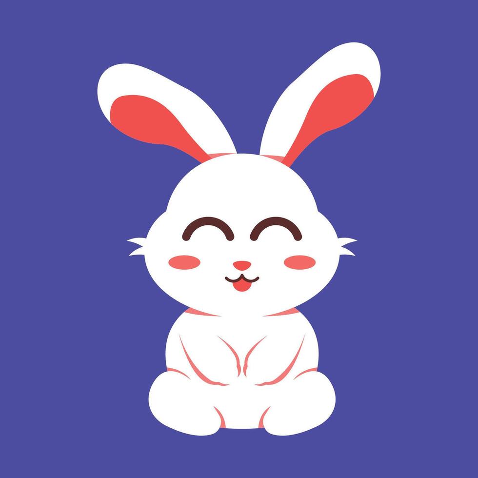linda Conejo mascota diseño vector