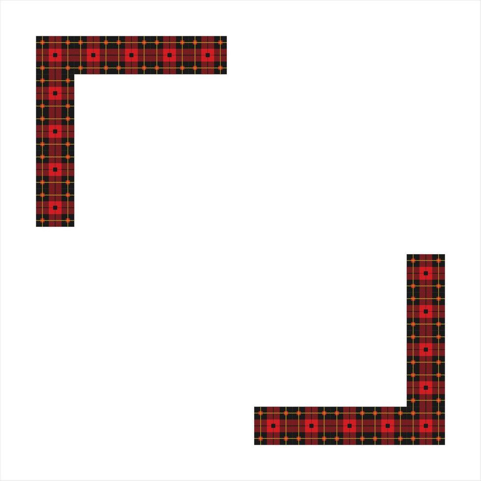 Scottish Tartan Pattern Frame Design vector