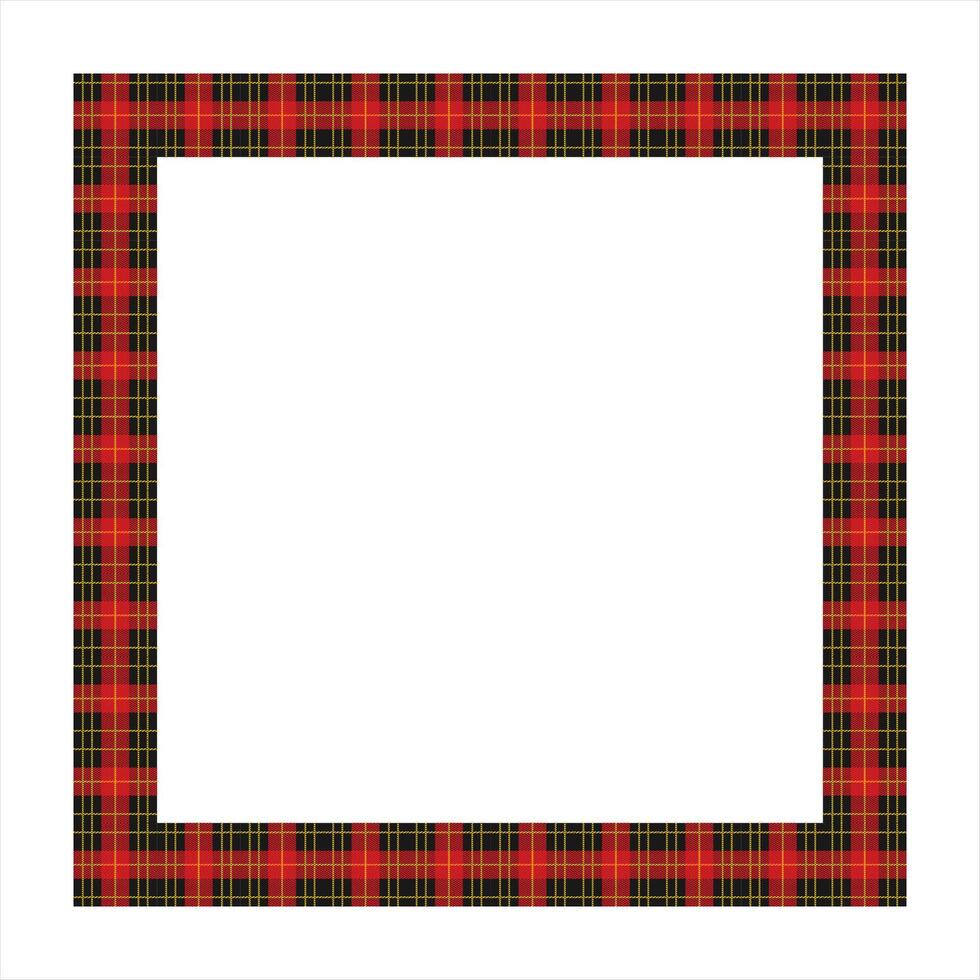 Scottish Tartan Pattern Frame Design vector