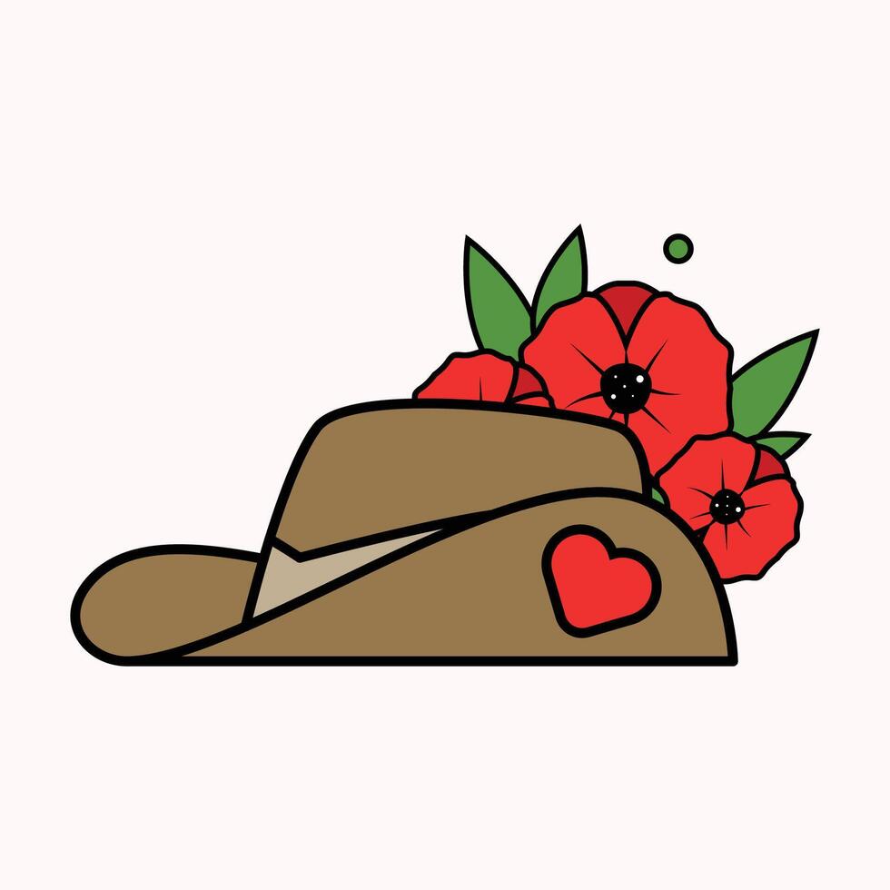 Anzac Day Illustration Design with groovy style vector