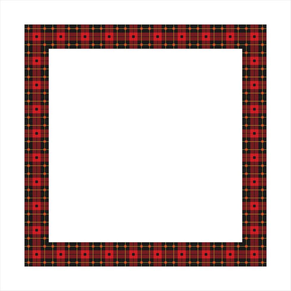Scottish Tartan Pattern Frame Design vector