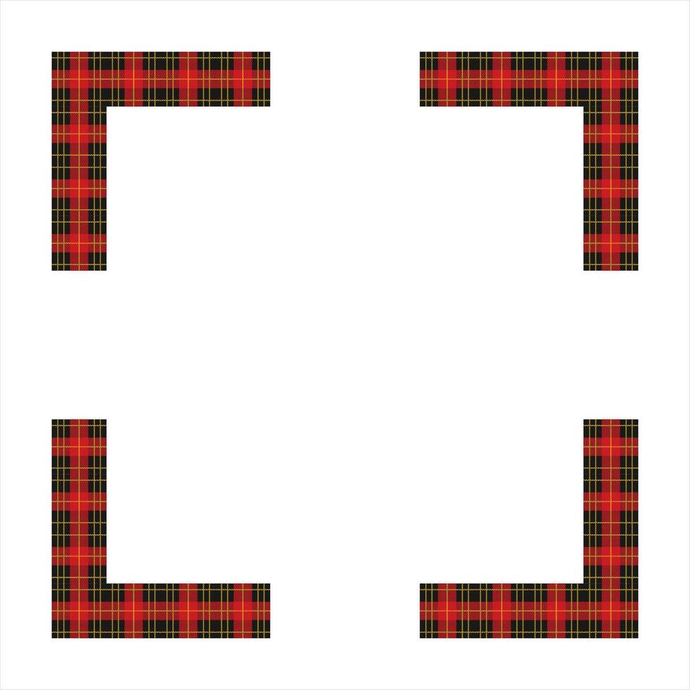 Scottish Tartan Pattern Frame Design vector