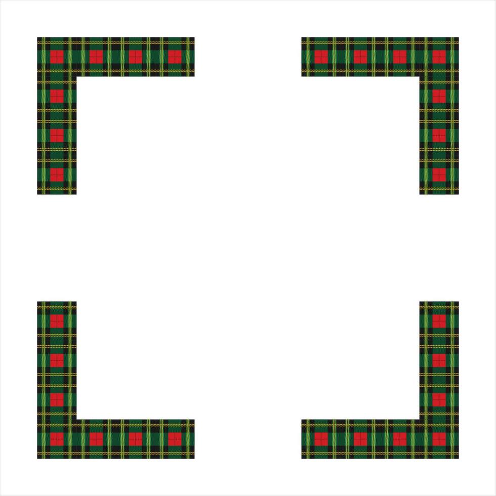 Scottish Tartan Pattern Frame Design vector