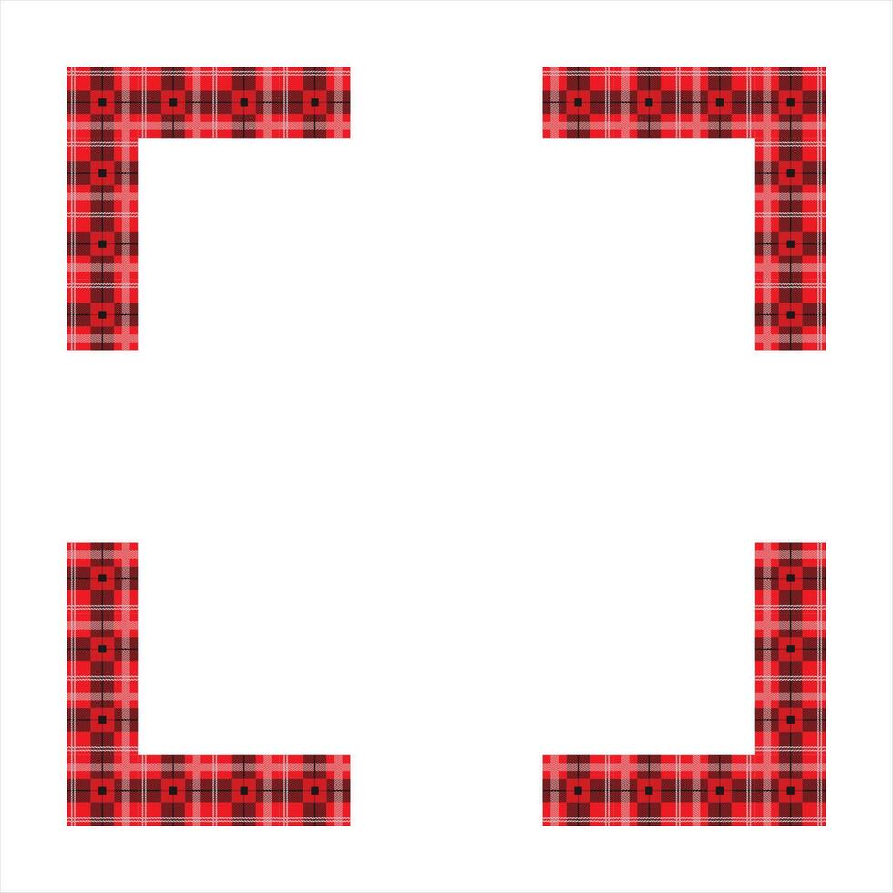Scottish Tartan Pattern Frame Design vector