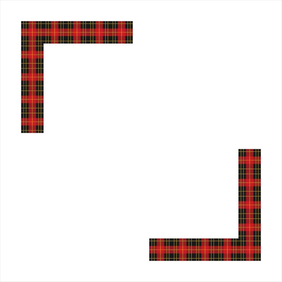 Scottish Tartan Pattern Frame Design vector