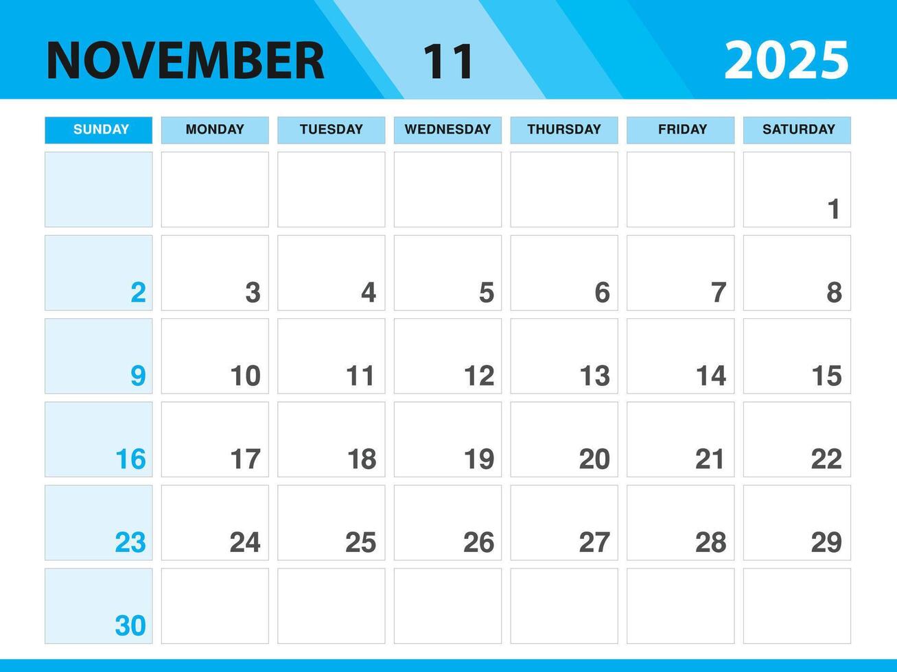 noviembre 2025 plantilla, calendario 2025 modelo , planificador mensual diseño, escritorio