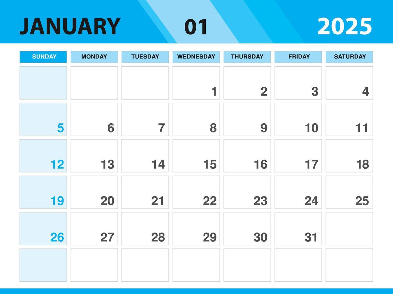 January 2025 template, Calendar 2025 template , planner monthly design, Desk calendar 2025, Wall calendar design, Minimal style, advertisement, poster, printing media, green background concept vector