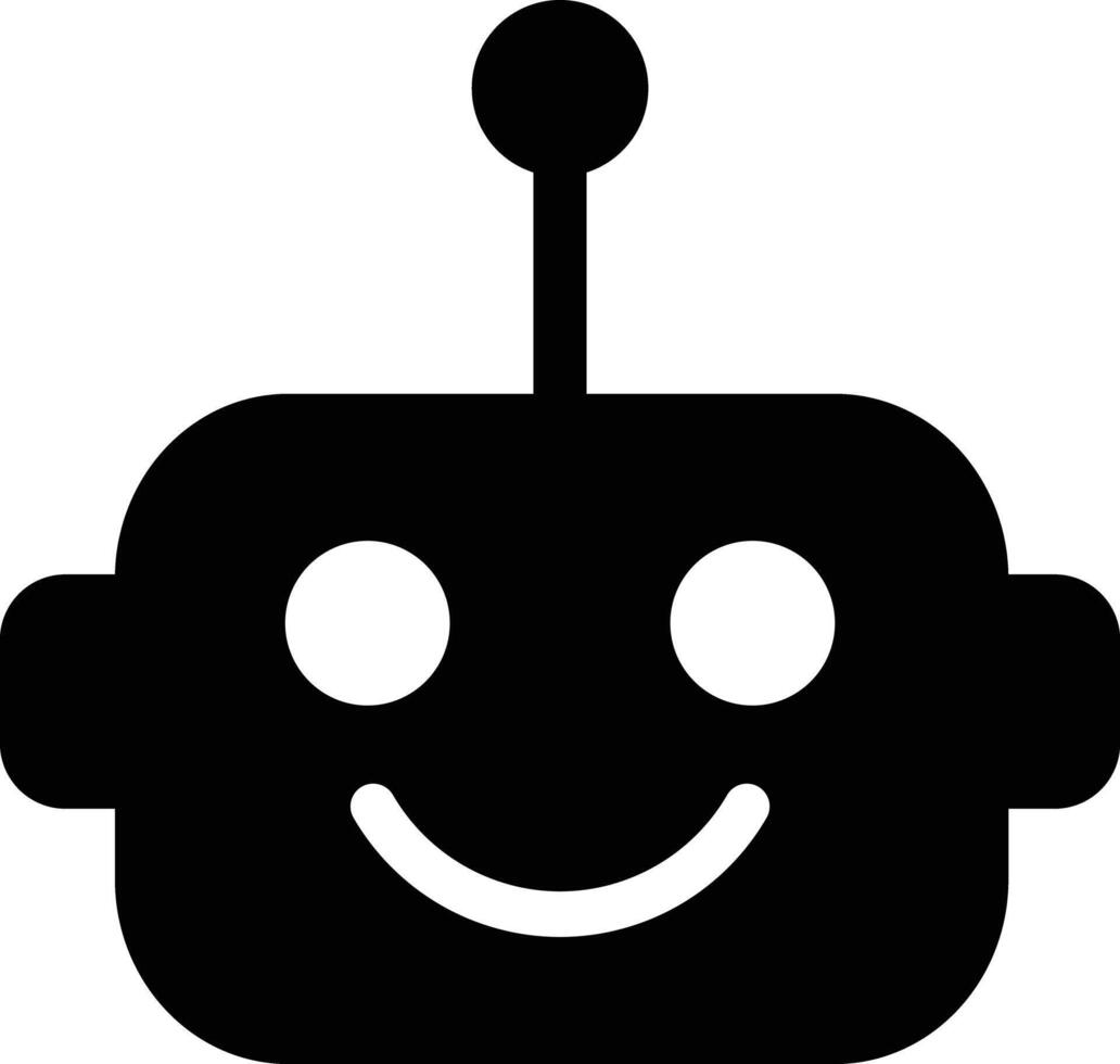 Robot icon isolated on white background . Head robot icon vector