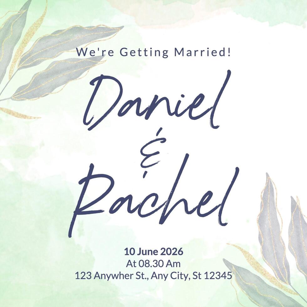 Wedding Invitation  Instragram Post template