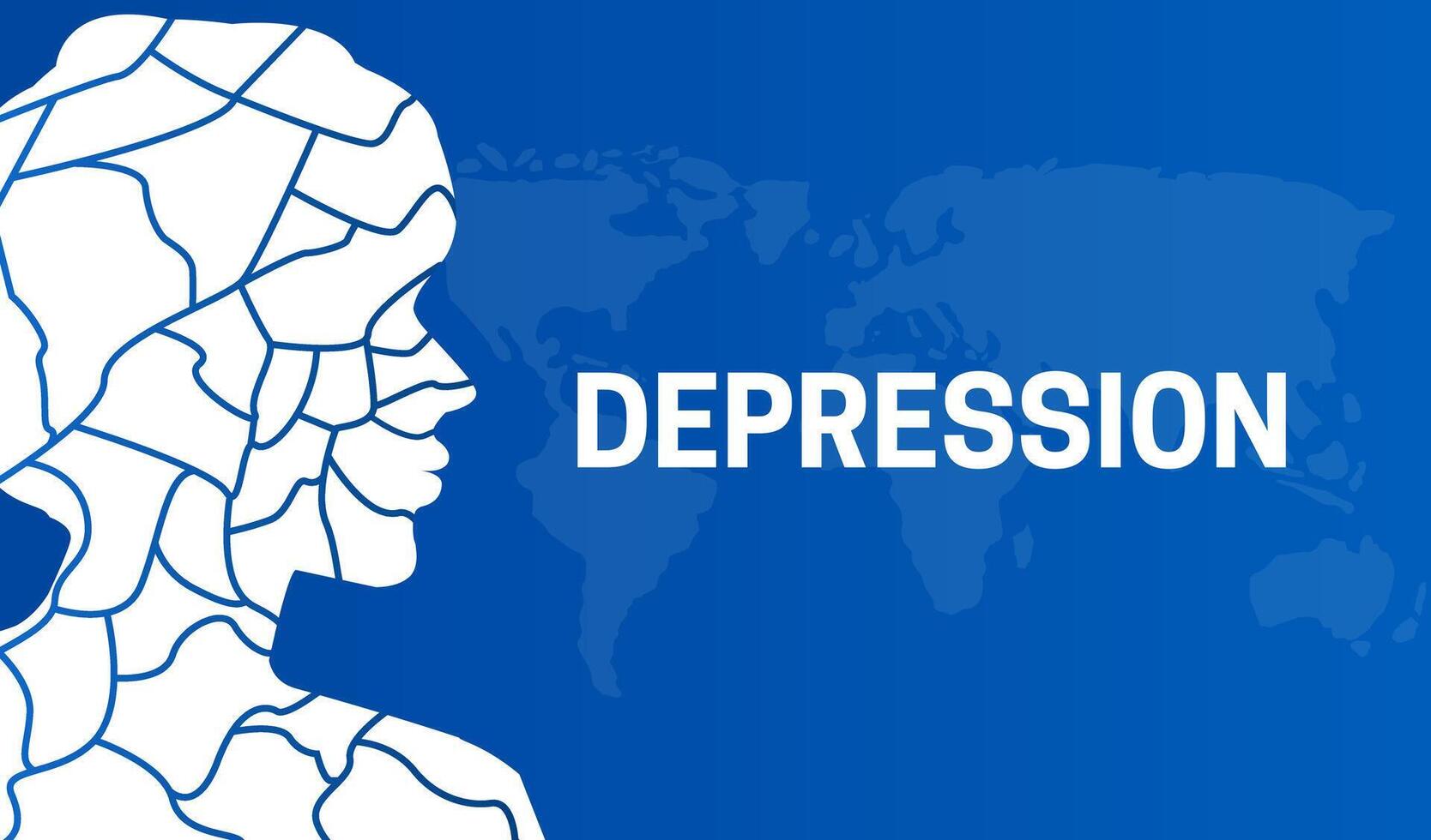 Blue Depression Background Illustration vector