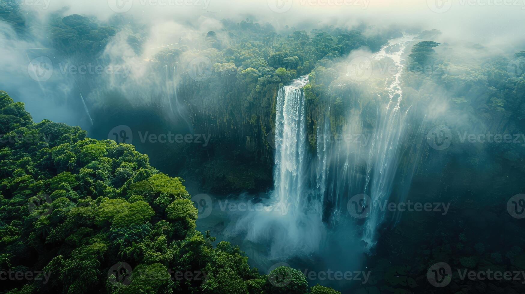 waterfall in the jungle photo