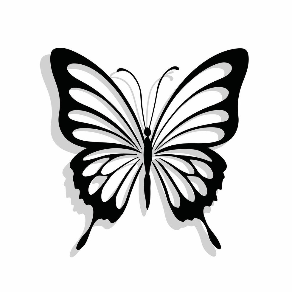Flying butterfly . Flat illustration of flying butterfly icon isolated on white background vector