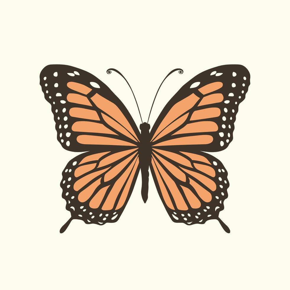 Flying butterfly . Flat illustration of flying butterfly icon isolated on white background vector