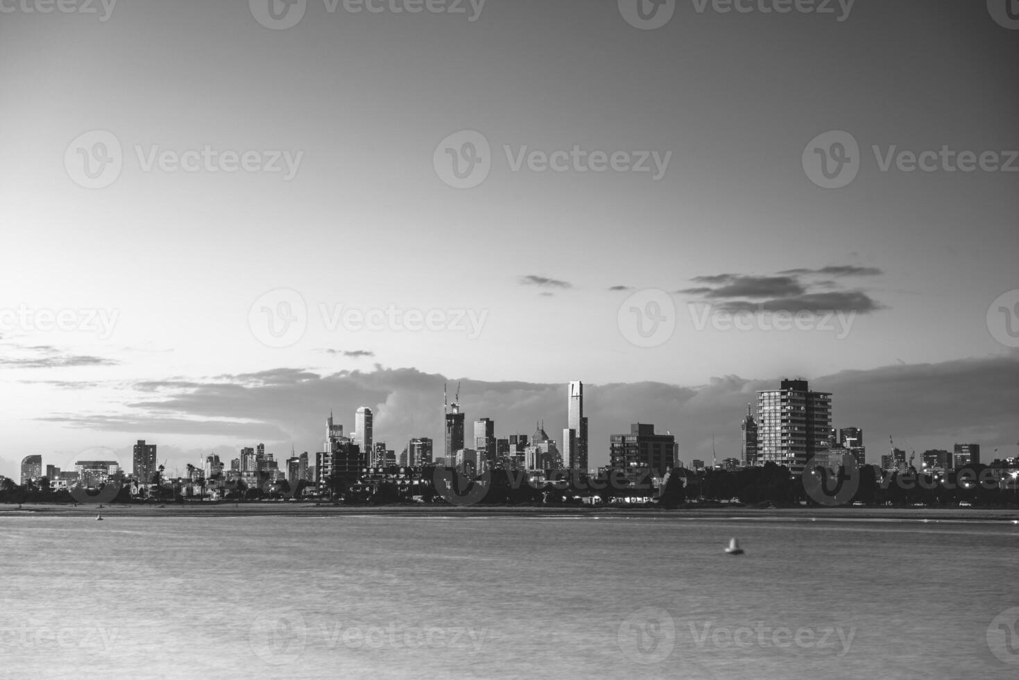 Sunset on St Kilda Pier in Melbourne, Australia. photo