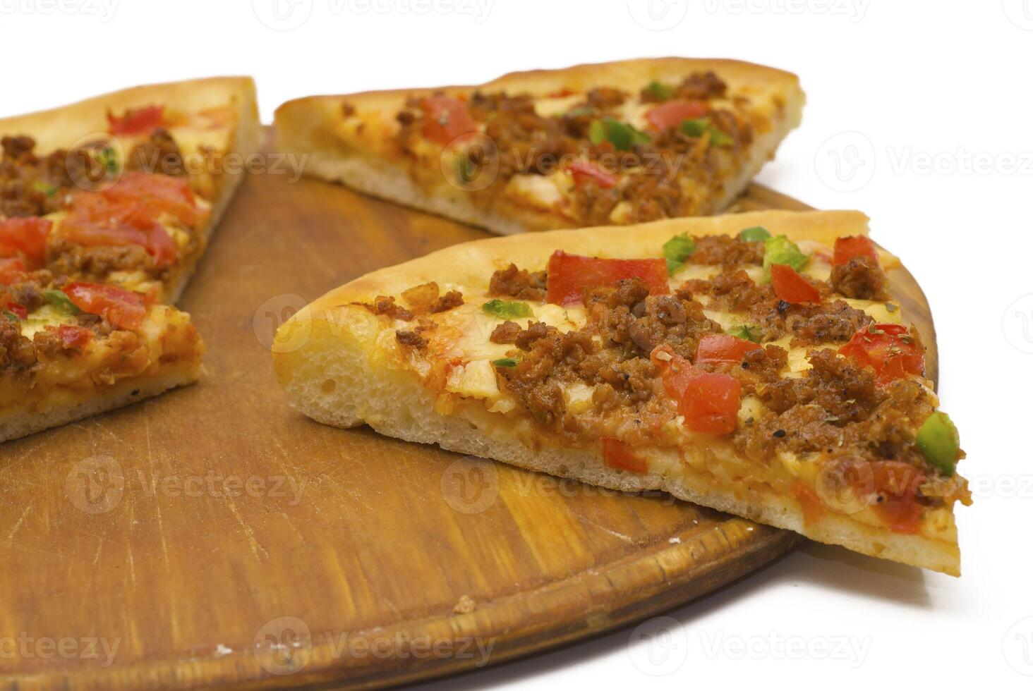 Fresh, appetizing pizza proschiutto photo
