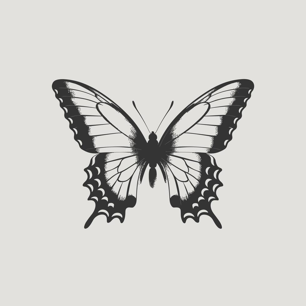 Flying butterfly . Flat illustration of flying butterfly icon isolated on white background vector