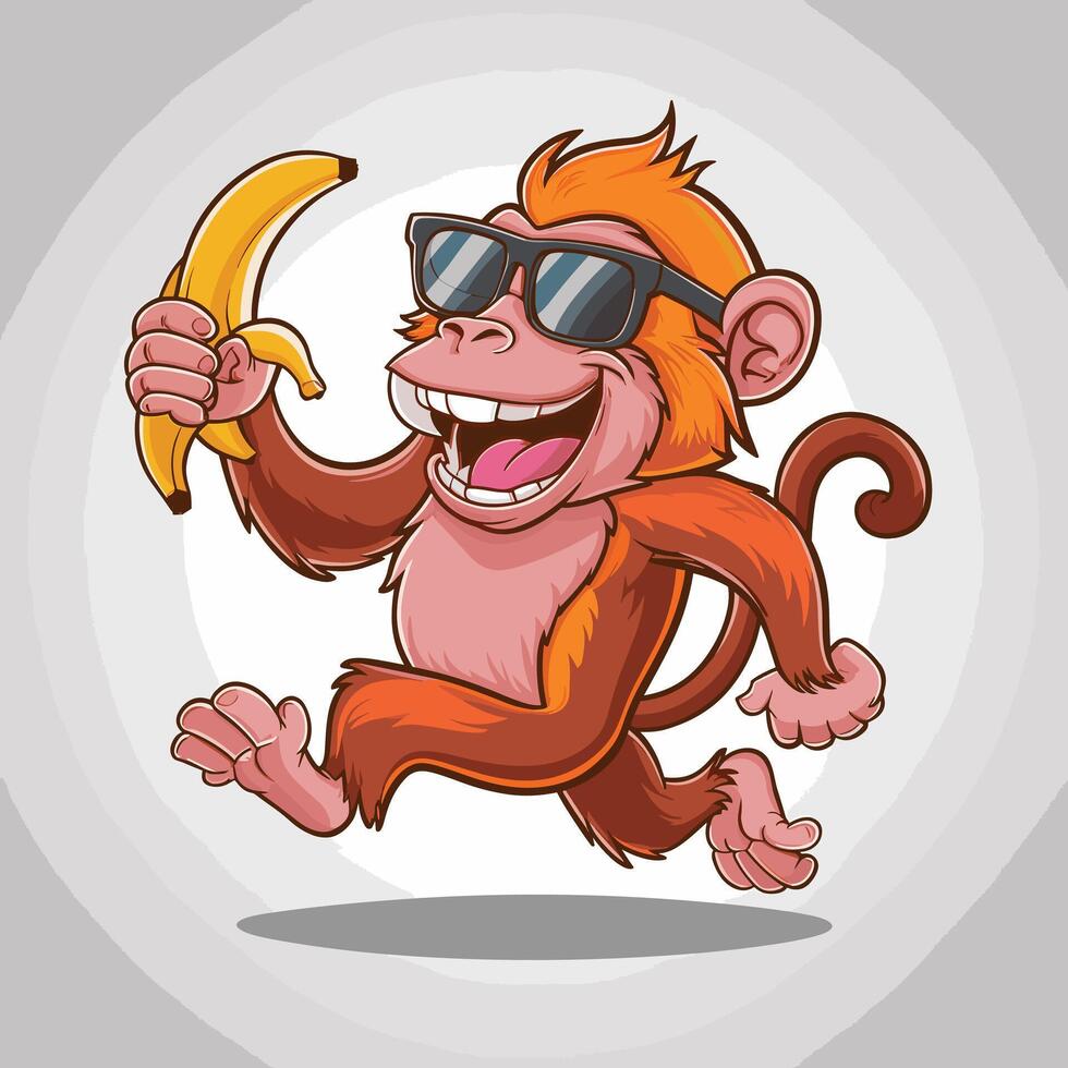 Flat baboon. illustration white background vector