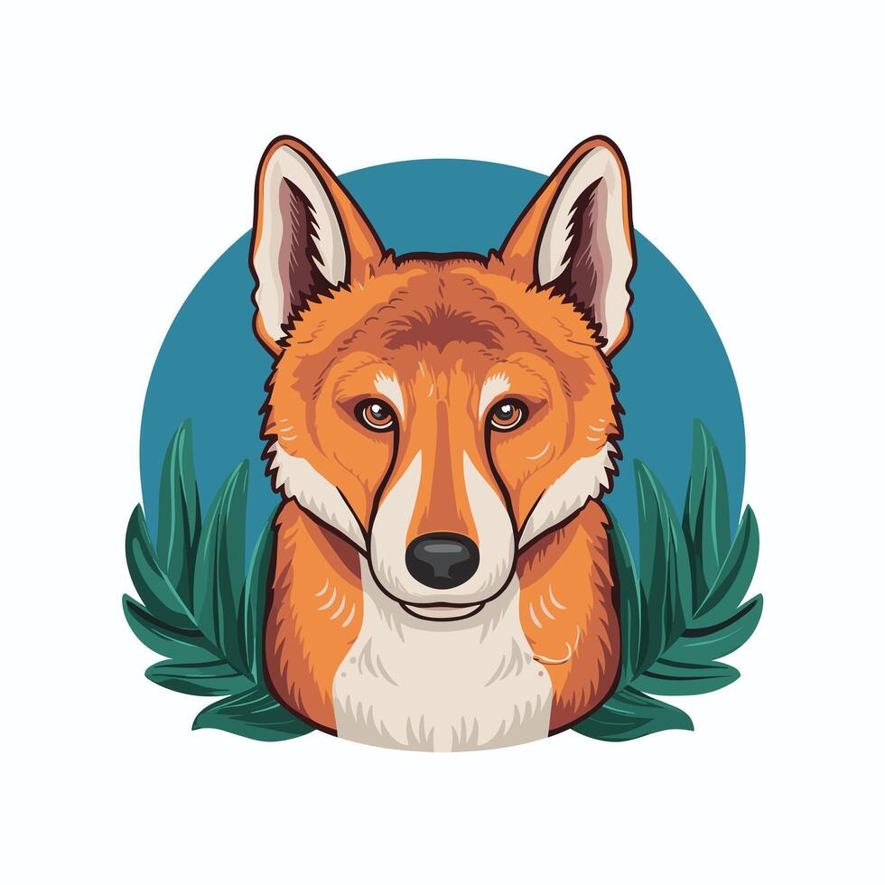 Dingo. Isolated illustration white background vector
