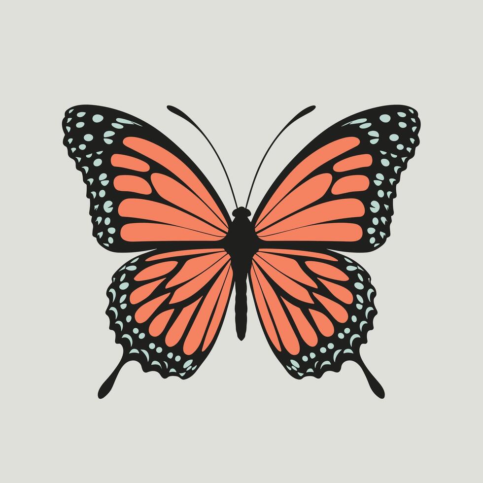 Flying butterfly . Flat illustration of flying butterfly icon isolated on white background vector