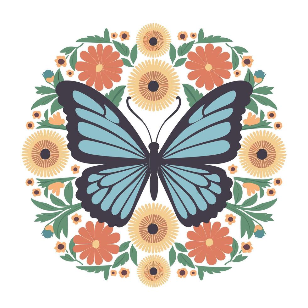 Flying butterfly . Flat illustration of flying butterfly icon isolated on white background vector