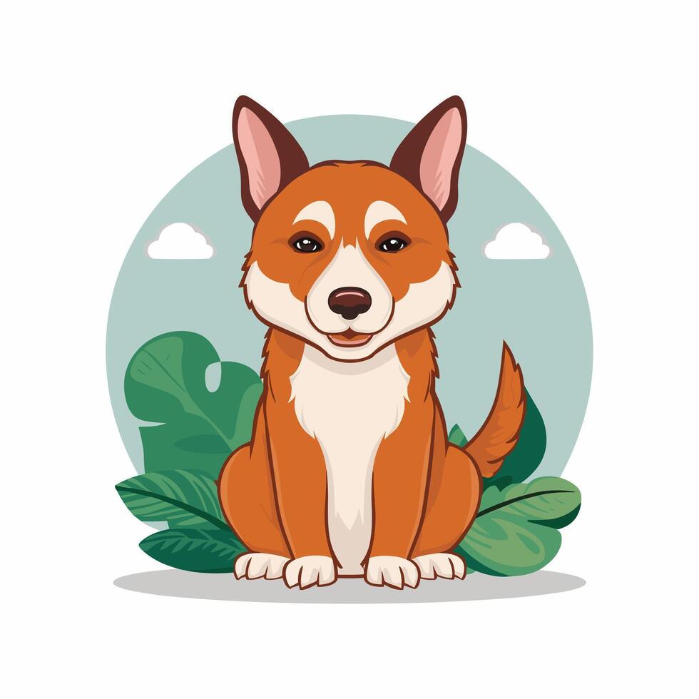 Dingo. Isolated illustration white background vector