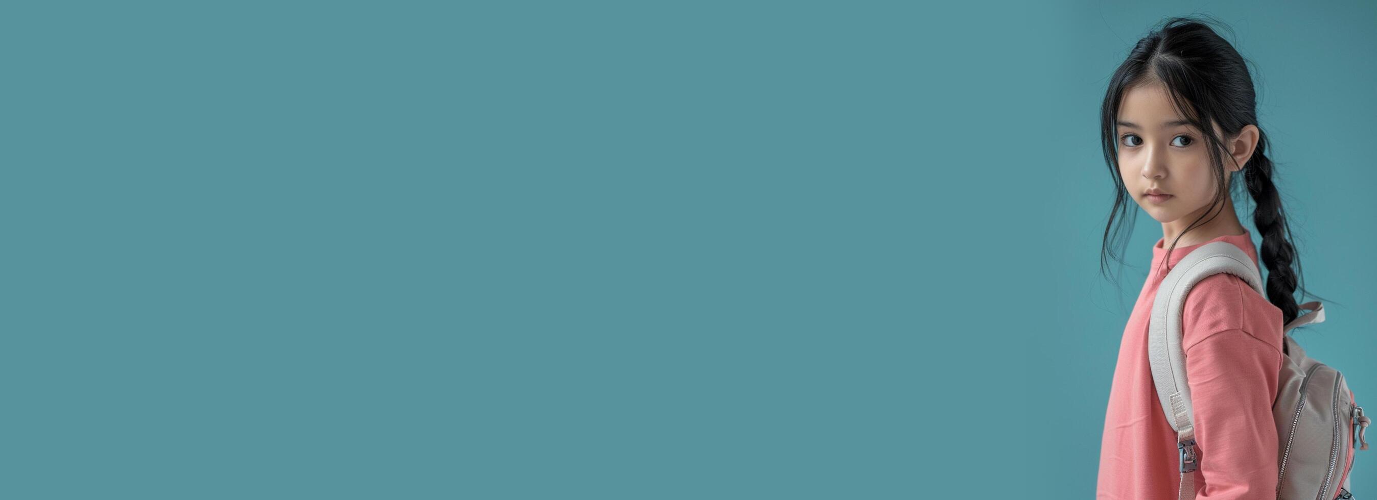 Back to school kids student on a light yellow background Empty space for text Overhead, ai-generated photo