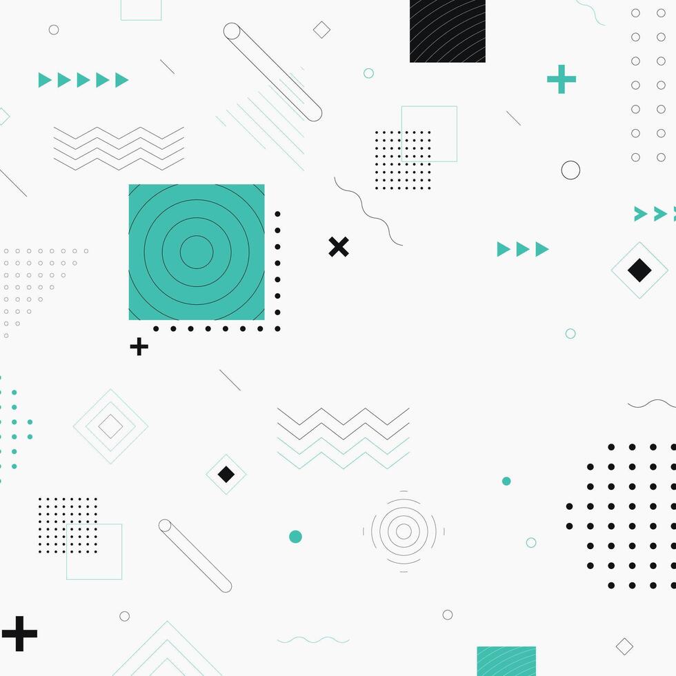 Flat geometric models background vector