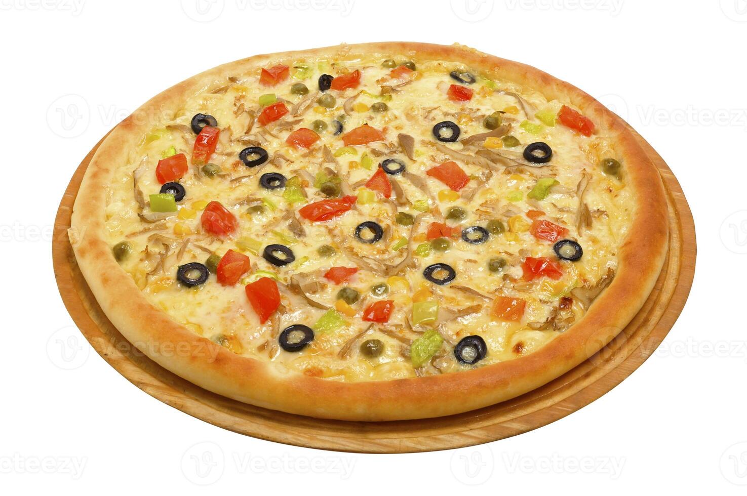 Pizza and italian kitchen. Studio. Close-up on white background. clipping Path photo