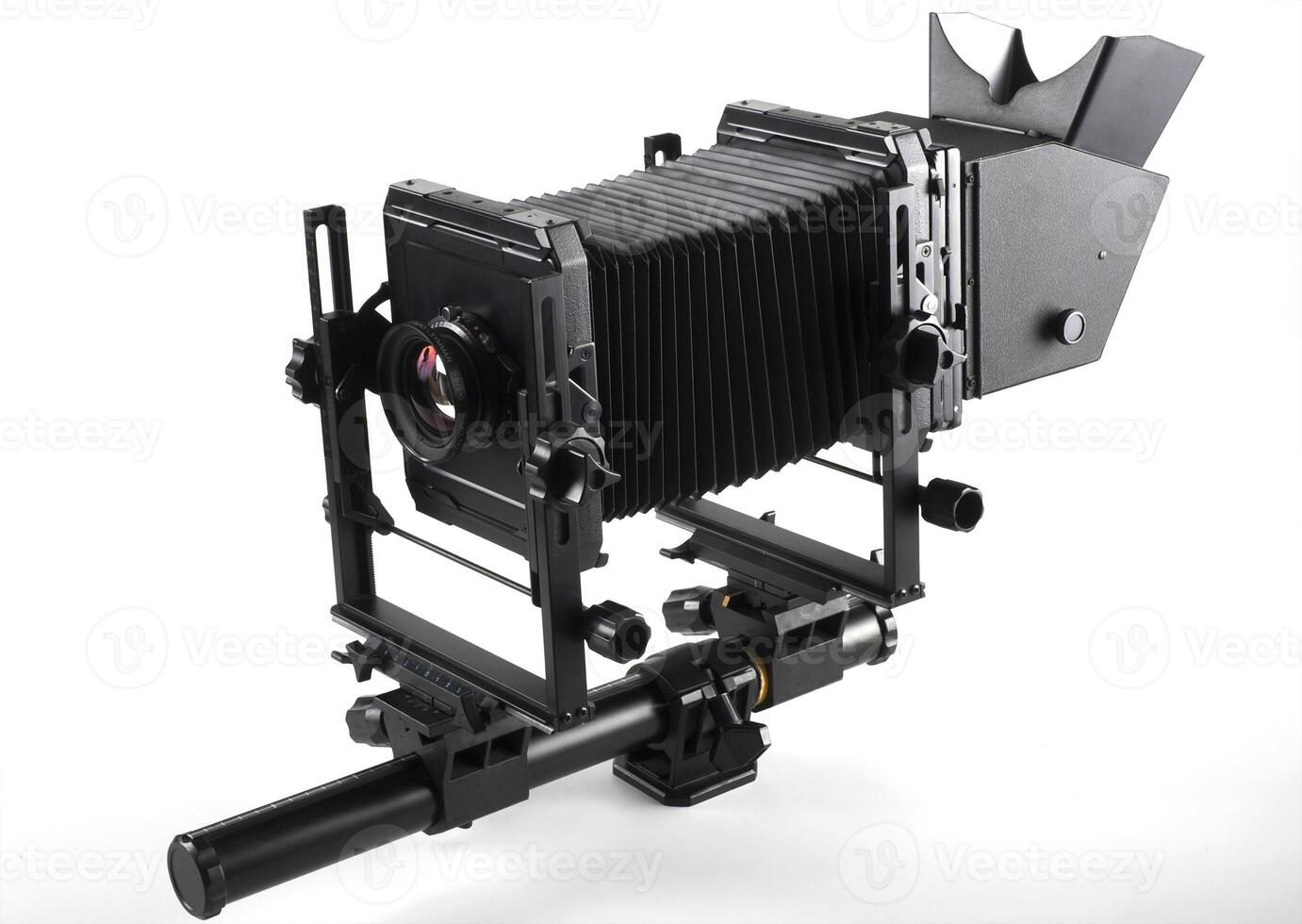 Large format camera front taken from the side. photo
