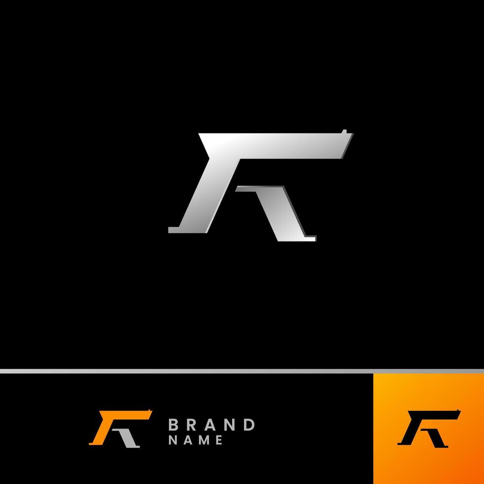 Letter F or FA abstract logo vector