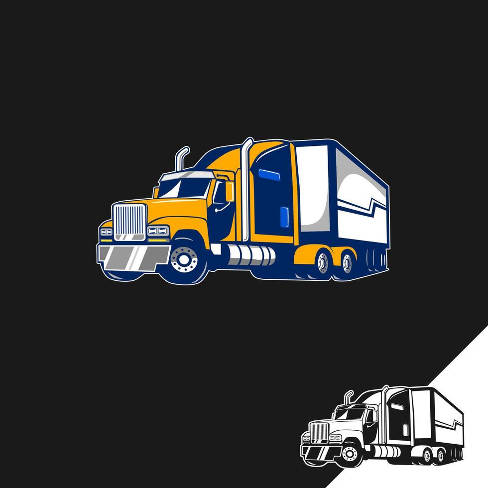 The Ilustration of a Truck with an Optimus Prime Theme vector