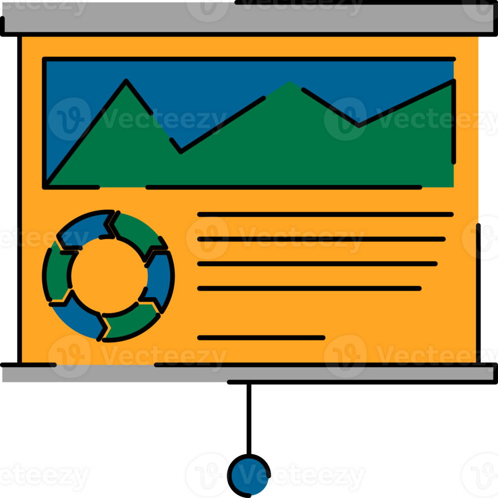 Presentation Slides Illustration Flat Design Style png