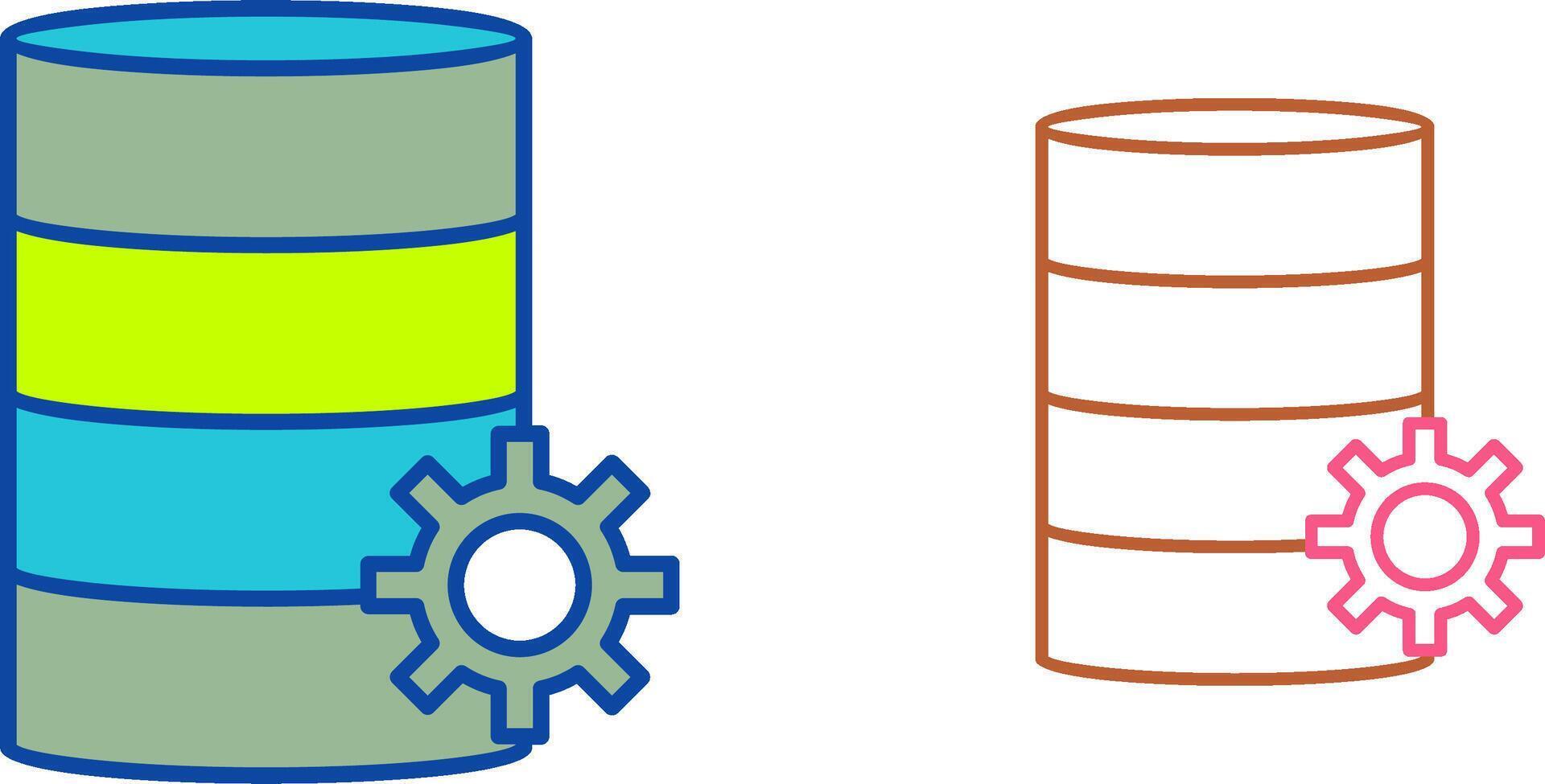 Unique Database Management Icon Design vector
