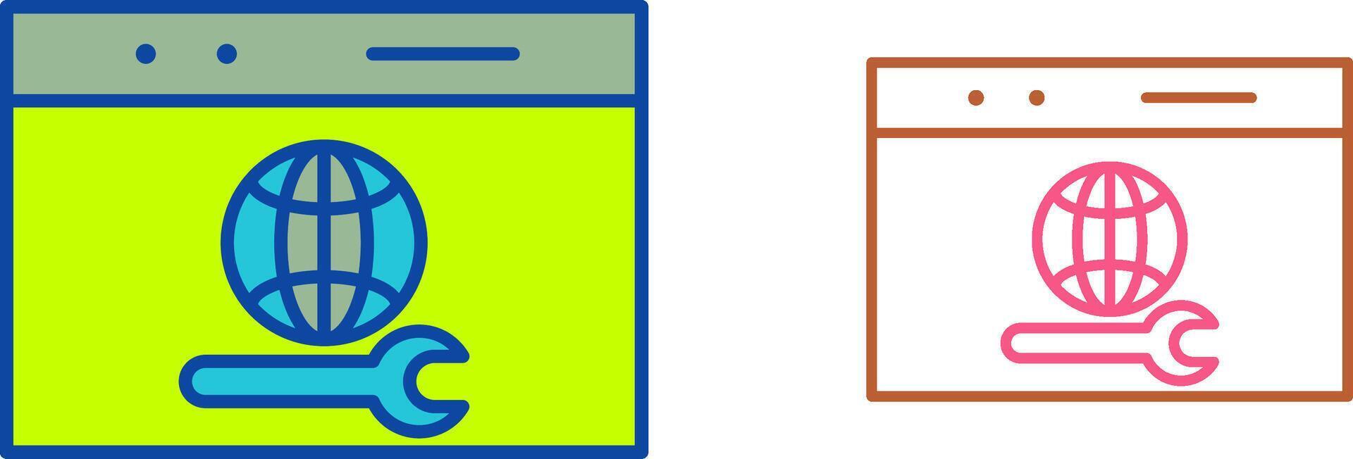 Unique Web Support Icon Design vector