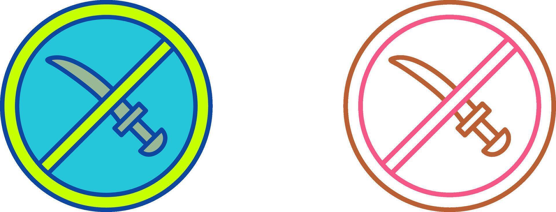 No Weapons Icon Design vector