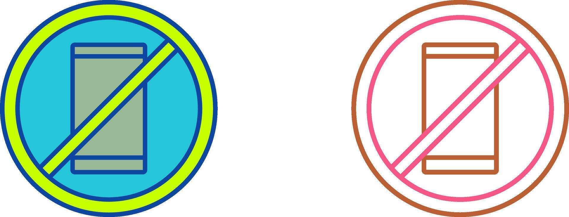 No Cell Phones Icon Design vector