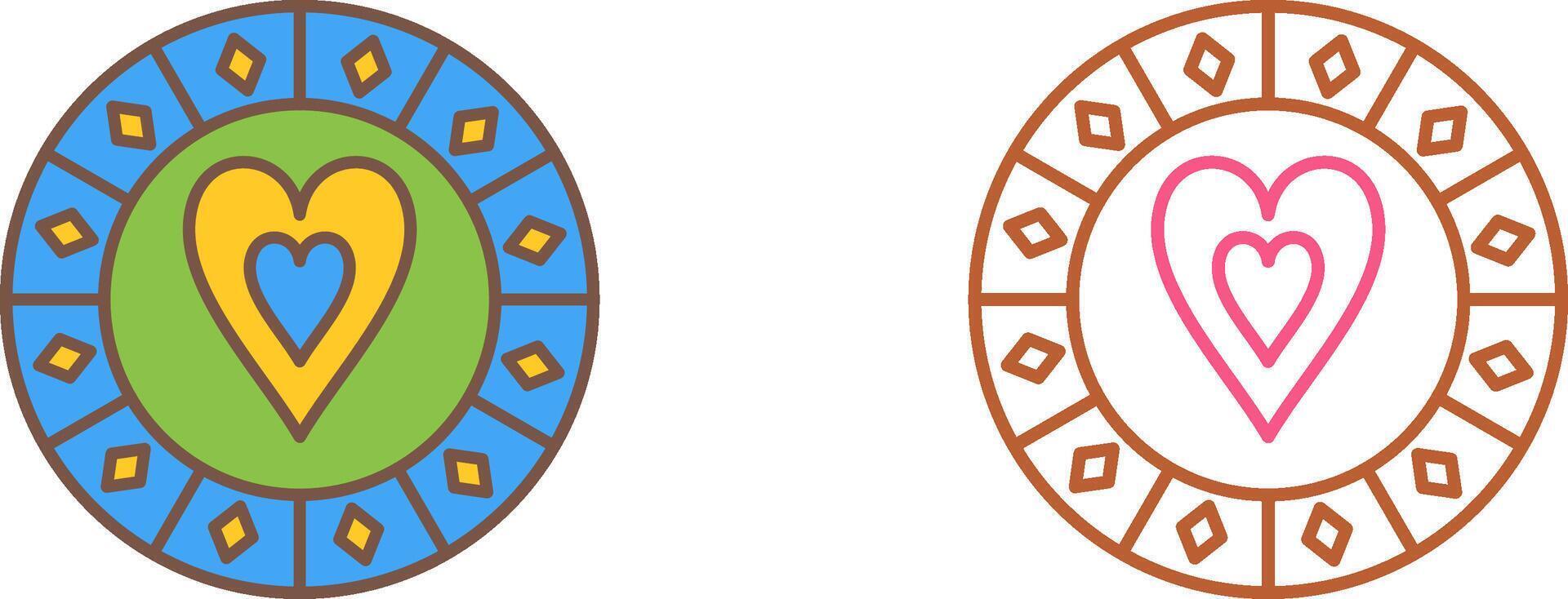 Heart Chip Icon Design vector